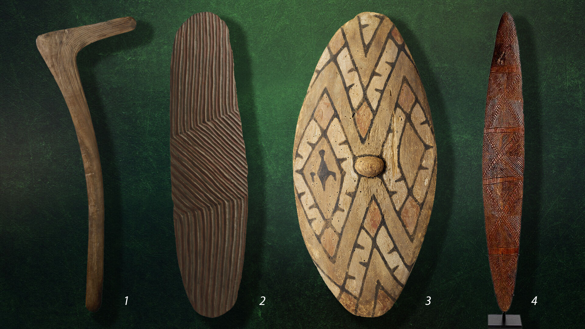 Puzzlopedia | Puzzle Australian boomerangs and shields