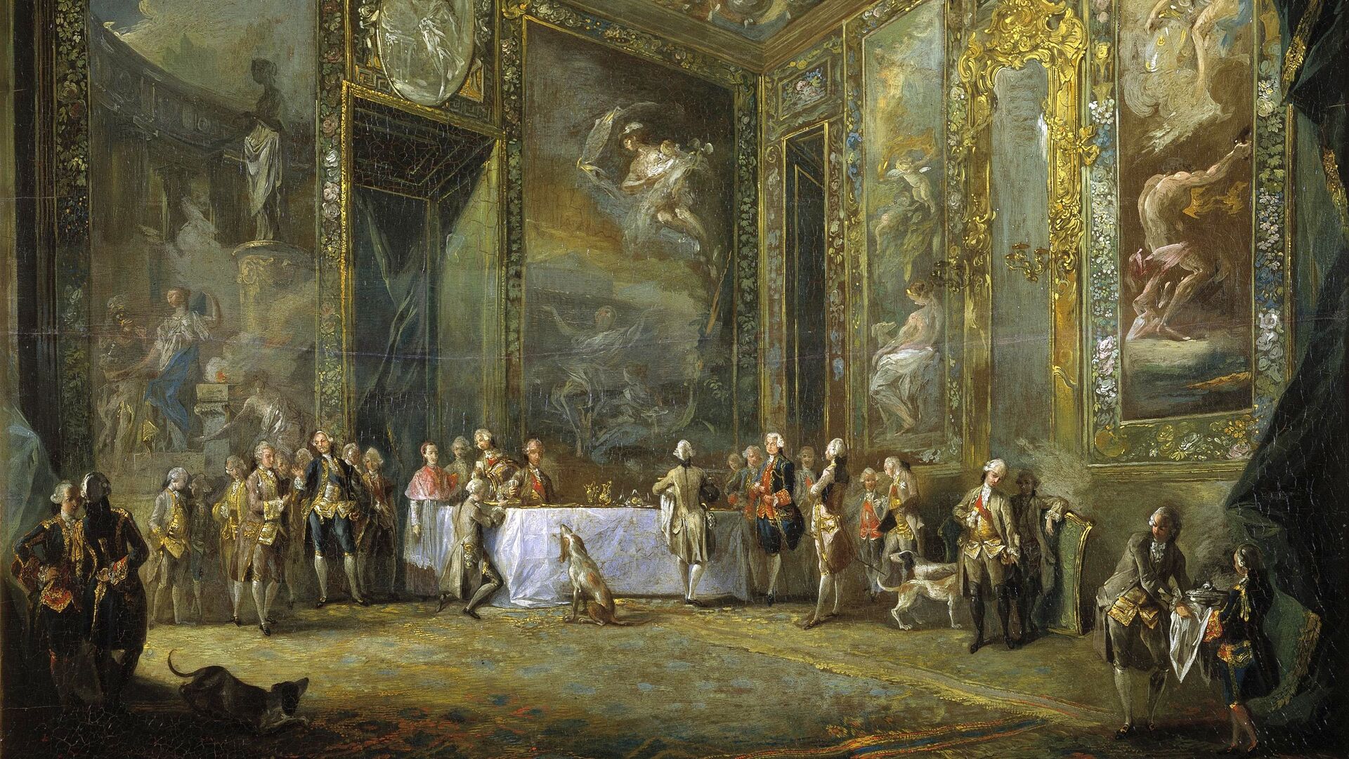 Puzzlopedia | Puzzle Charles III Dining before the Court , Luis Paret y Alcázar