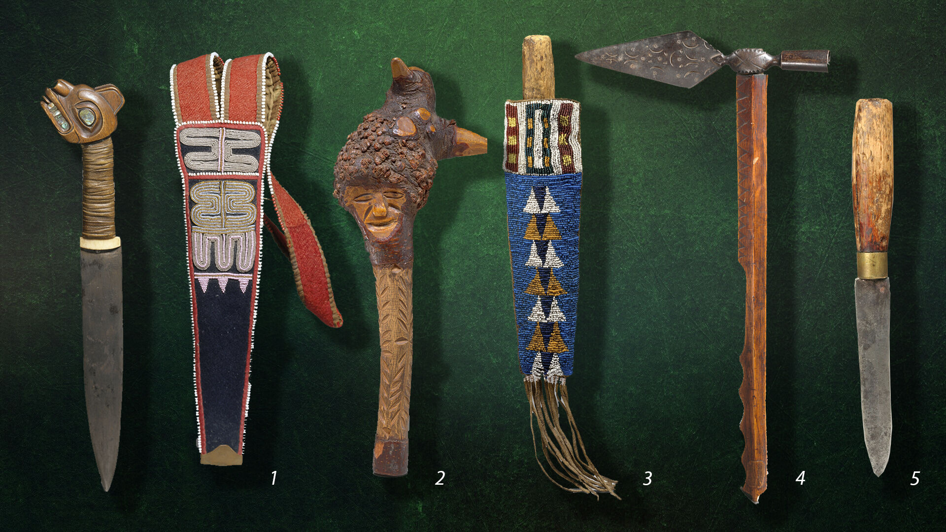 Puzzlopedia | Puzzle North American knives and clubs