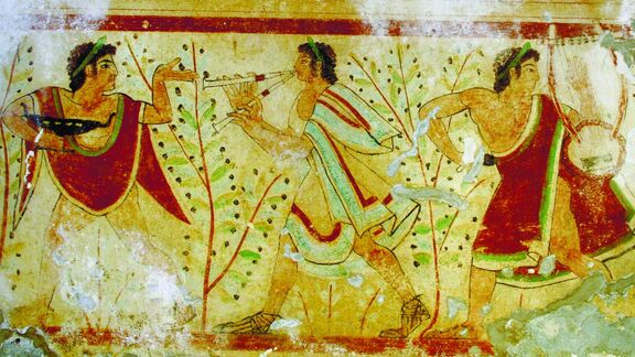 Puzzlopedia | Puzzle A wall-painting from the Etruscan Tomb of the Lionesses